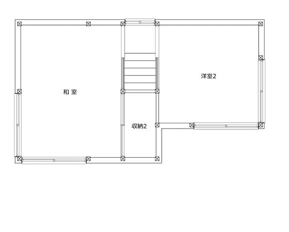 2階間取り図（建築当時）